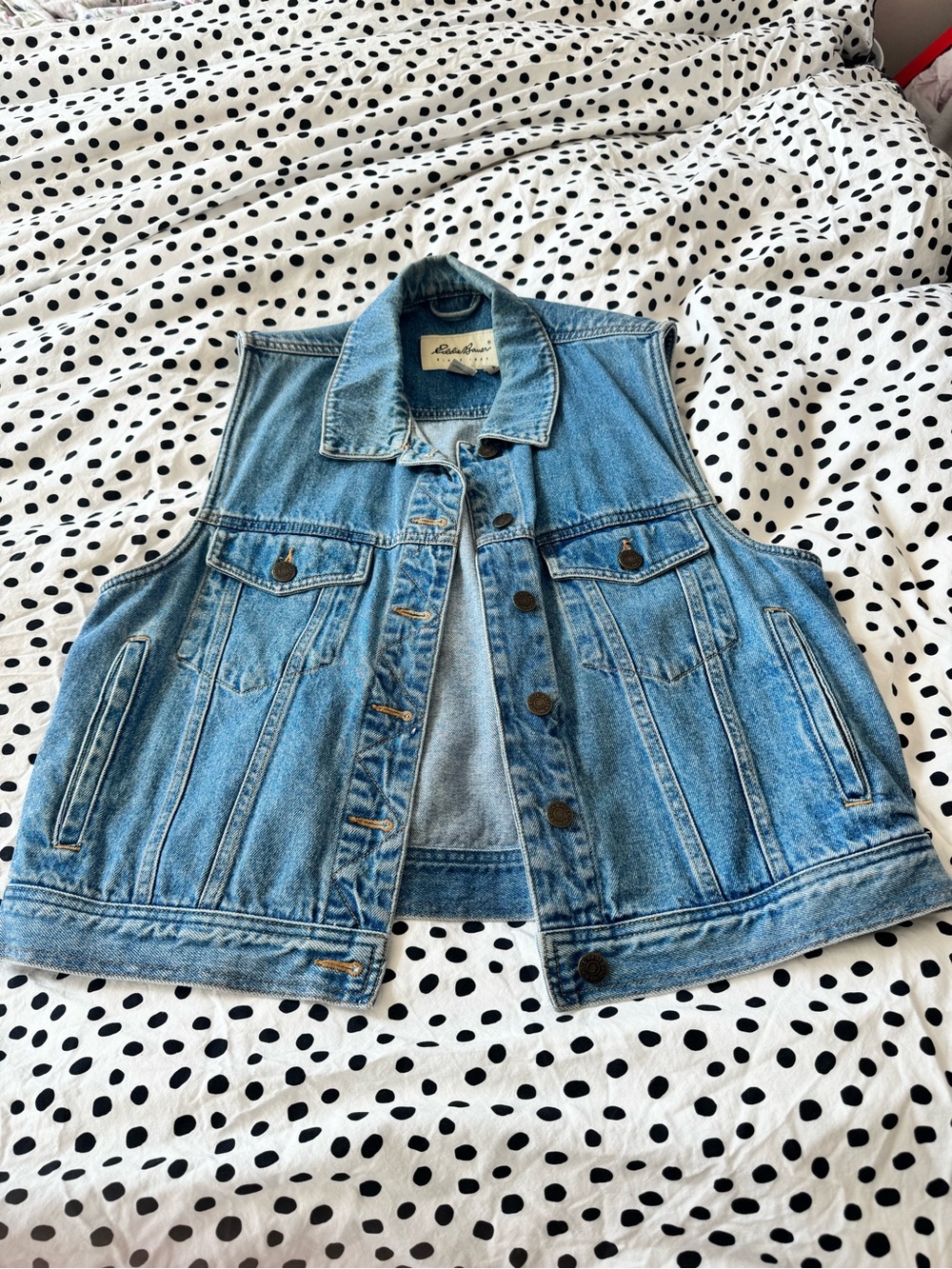 Eddie Bauer Light Blue Denim Vest